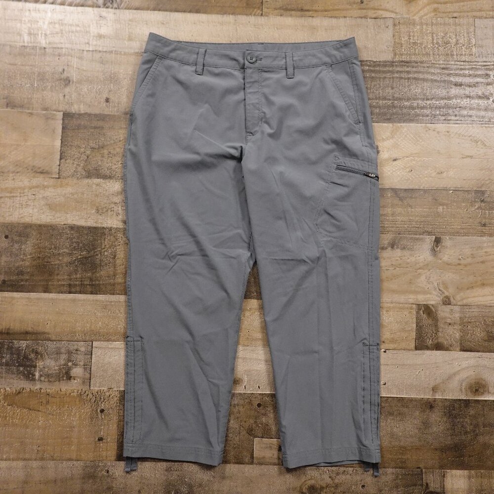 Eddie Bauer Stretch Ripstop Crop Pants Women’s‎ 12 Gray Hiking Outdoor